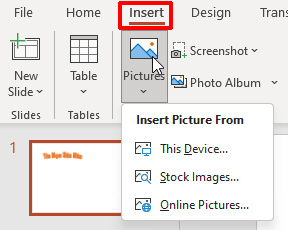 Insert Picture to Slide