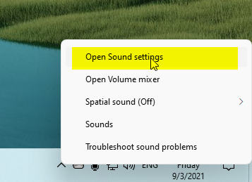 Sound Settings Windows 11